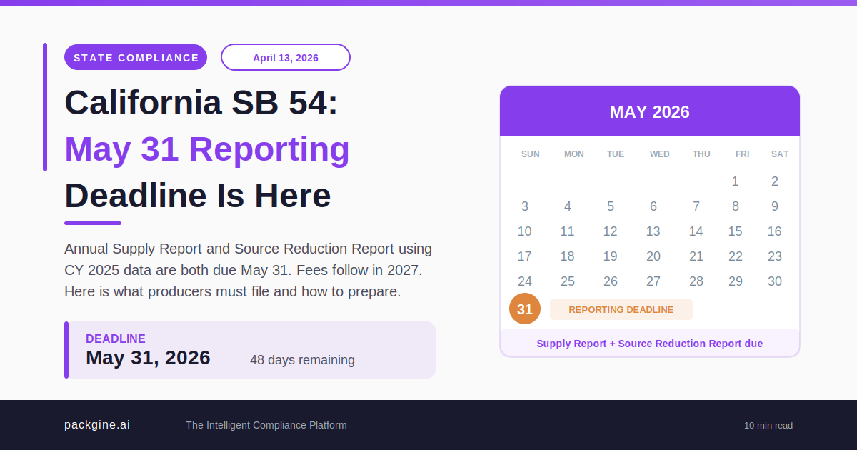 California SB 54: May 31 Producer Reporting Deadline